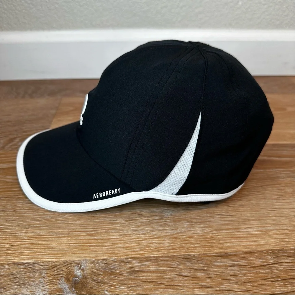 Adidas Aeroready Black Athleisure Adjustable Strapback Women's Cap Hat, OS